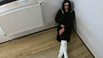 slutty nun squirts hard after deep face fuck ep 250