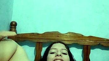 young latina masturbates solo in bedroom to cum