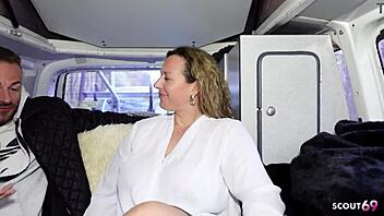 German Curvy Milf Kathy Deepthroats Monster Cock On Street