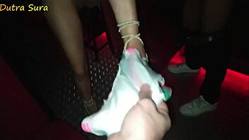 Crossdressing latina rides big black cock on bus seat then booth