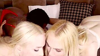 Blondes Greta Foss gagging on big black cock deepthroat POV