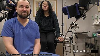 Yasmine woods bound in hospital as doctor tampa turns uber nightmare into screaming pussy reality at bondageclinic