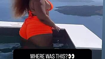 Cum on Mila's hot big ass!