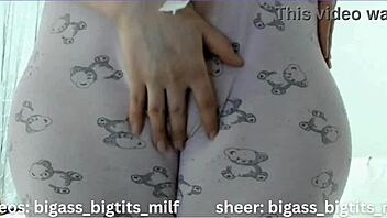 Colombian MILF's Juicy Cameltoe Pussy Lips Spread Wide