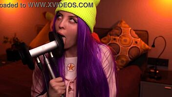 Moona's intense asmr ear licking session