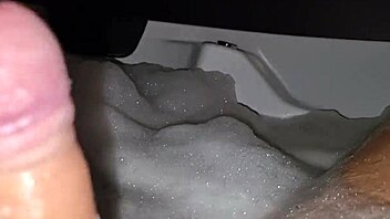 teasing in hot tub with foamy cock play and relaxing tunes