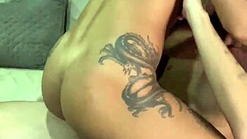 big tits brazilian morena rides twisted monster cock raw