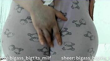 Colombian MILF's Juicy Cameltoe Pussy Lips Spread Wide