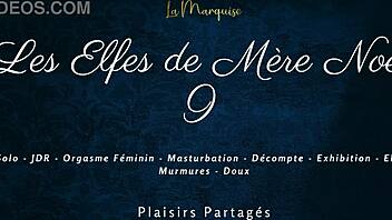 french elf solo dirty talk in festive holiday scene