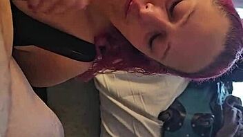 Blonde milf deepthroats small cock beautifully!