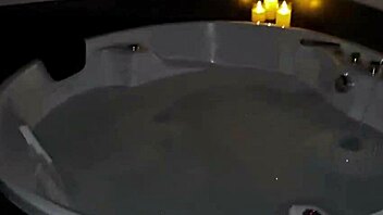 teasing in hot tub with foamy cock play and relaxing tunes