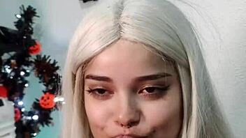 Intense deepthroat blowjob ends cumshot witch mouth