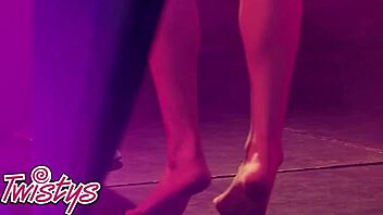 brooklyn gray twists flexible body sucking dildo wide open