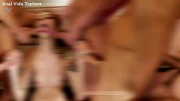 may fiesta's first double anal penetration gapes with swallow finish