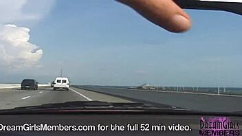 flashing my topless boobs over skyway bridge 🚗💨