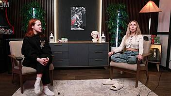 i answer subscriber questions with bella mur while she teases on casting couch