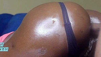 Ebony couple anal creampie doggystyle panties aside 😈🍑💦