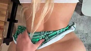 curvy college babe punished hard in garage doggystyle riding