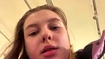 bbw teen masturbates wet pussy in taxi mall