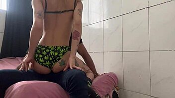 smoking big cock deepthroat gagging skinny girlfriend pussy