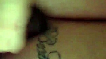 he strokes furiously before nuttin all over those big natural tits handjob style