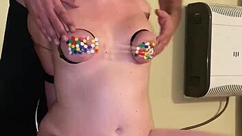 Bound Tits Slapped in Intense BDSM Bondage