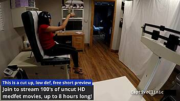 Yasmine woods bound in hospital as doctor tampa turns uber nightmare into screaming pussy reality at bondageclinic