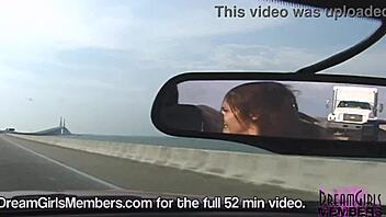 flashing my topless boobs over skyway bridge 🚗💨