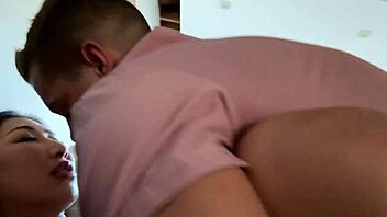 spanish dude RAILS chinese slut's HUGE tits wildly