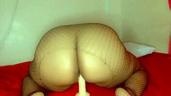 bbw rides fat dildo in stockings humping till explosive cum