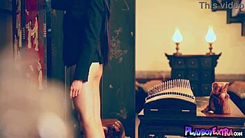 Passionate petite Chinese teen Wu Muxi bares hairy pussy