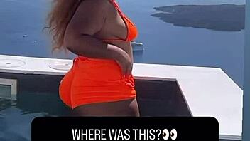 Cum on Mila's hot big ass!