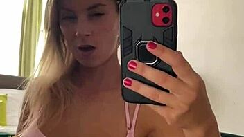 mirror selfie fingering in panties socks 🔥😍