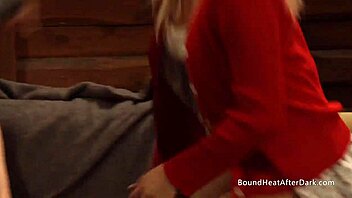 Horny Blonde Dom Lesbian Mistress Undresses Punishes Tight Slave Pussy