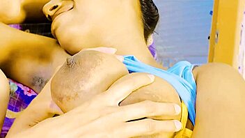 brunette amateur fucked hard in steamy threesome scene