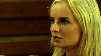 Horny Blonde Dom Lesbian Mistress Undresses Punishes Tight Slave Pussy