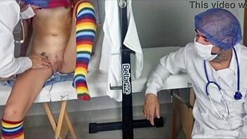 gynecologists examine first-time teen patient