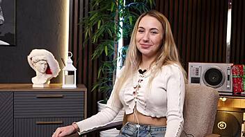 i answer subscriber questions with bella mur while she teases on casting couch