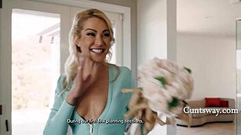 Lesbian in-laws clash then strap on for hardcore anal rimming and squirting