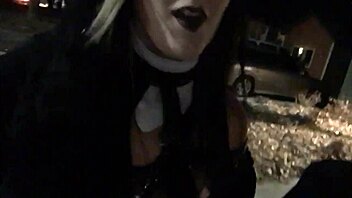 sluts flash tits outdoors trick-or-treating