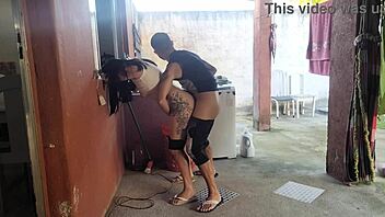 maid can't resist my hard cock while wife is out