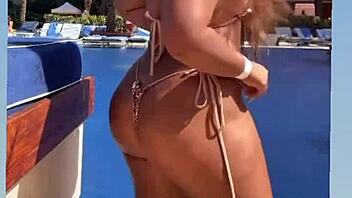 Cum on Mila's hot big ass!