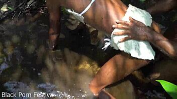 Journalist ditches documentary to fuck skinny african tribe girls outdoors