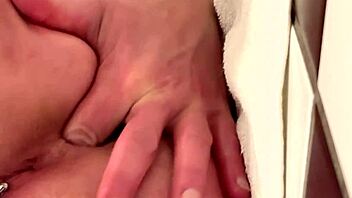 milf shoves 50cm dildo deep in ass masturbating to juicy orgasm