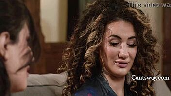 busty curvy girl crushes on even bustier delivery woman