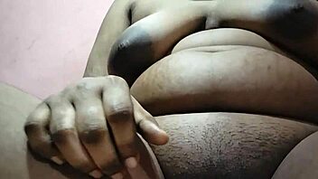 Girlfriend's huge natural tits and big ass bounce wildly in action