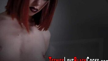 Redhead Babe Rides Massive Big Black Cock Hardcore
