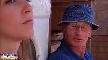 Beautiful teen sucks cock outdoor then pussy pounded