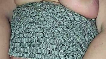 woman reaches intense orgasm late at night