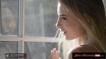 daddy plows cute blonde's tight pussy doggystyle hard